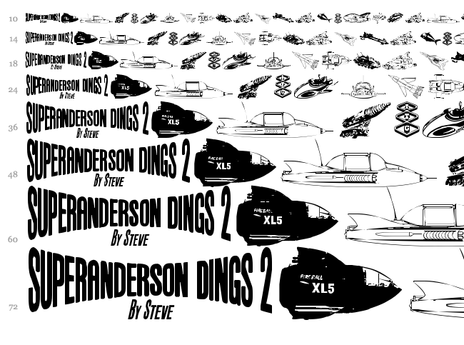 Anderson Dings 2 font waterfall